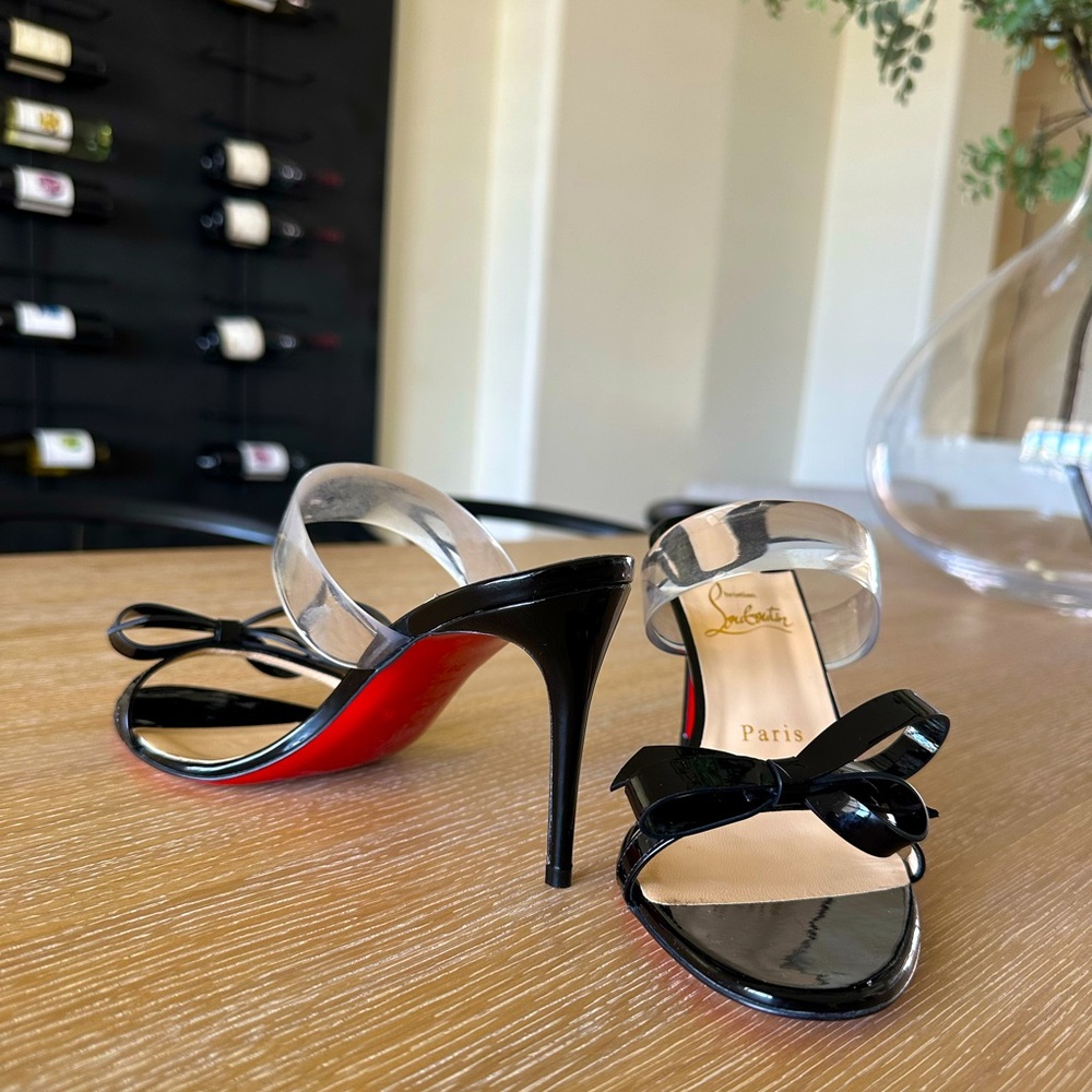 Christian Louboutin Just Nodo Black Bow Sandals